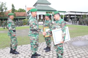 Dandim 0812/Lamongan Pimpin Acara Penyambutan Personil Purna Tugas Apter Papua