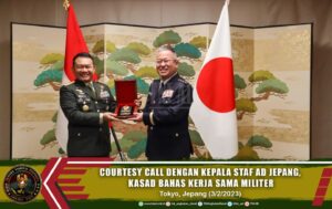 Courtesy Call dengan Kepala Staf AD Jepang, Kasad Bahas Kerja Sama Militer Hingga Penanggulangan Bencana