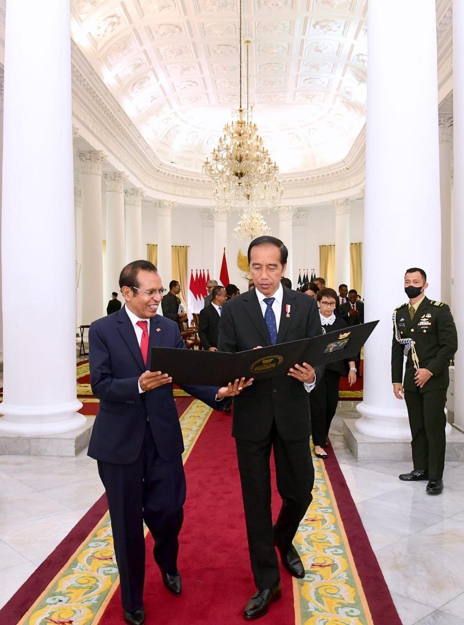 Foto : Presiden Joko Widodo Bersama Perdana Menteri Timor Leste Taur Mantan Ruak