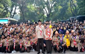 Presiden Jokowi dan Ibu Iriana Tinjau Raimuna Nasional XII