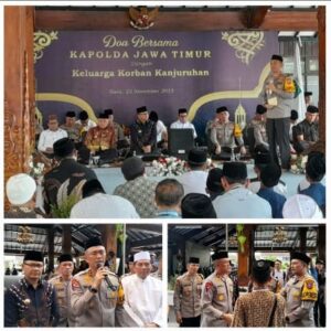 Kapolda Jatim Beri Prioritas Pada Keluarga Korban Tragedi Kanjuruhan Mendaftar Anggota Polri, Pada Sa’at Acara Do’ a Bersama Di Kota Batu