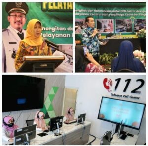 Kominfo Sidoarjo Gelar Monev Layanan Respon Cepat Call Center 112