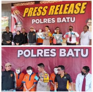 Berawal Dari Viral di Medsos Dengan Cepat Polres Batu Bekuk Pelaku Pencurian di Gudang Ghealsy Junrejo