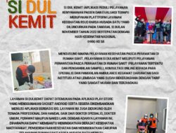 SI DUL KEMIT, Sebuah Aplikasi Peduli Pelayanan Kenyamanan Pasien dan Evaluasi Terapi