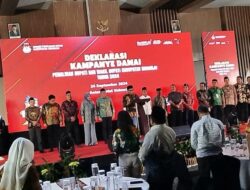 Momen Deklarasi Kampanye Damai KPU Sidoarjo, Untuk Pemilu Jujur dan Aman