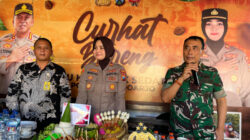 Kapolsek Sedati sambut kedatangan Danramil 0816/18 Sedati dengan penuh keakraban.