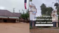 Warga Rekam Longsor Kembali Terjadi di Solok, Ledakan Kecil Terdengar saat Guguran Tanah Hantam Kabel Listrik